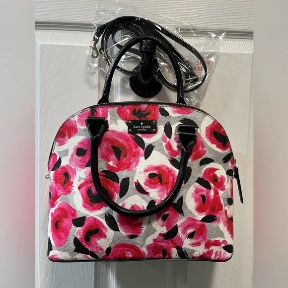 kate spade Carli Grove Street Rose Bed Floral Dome Satchel/Crossbody - NWOT - Picture 1 of 7